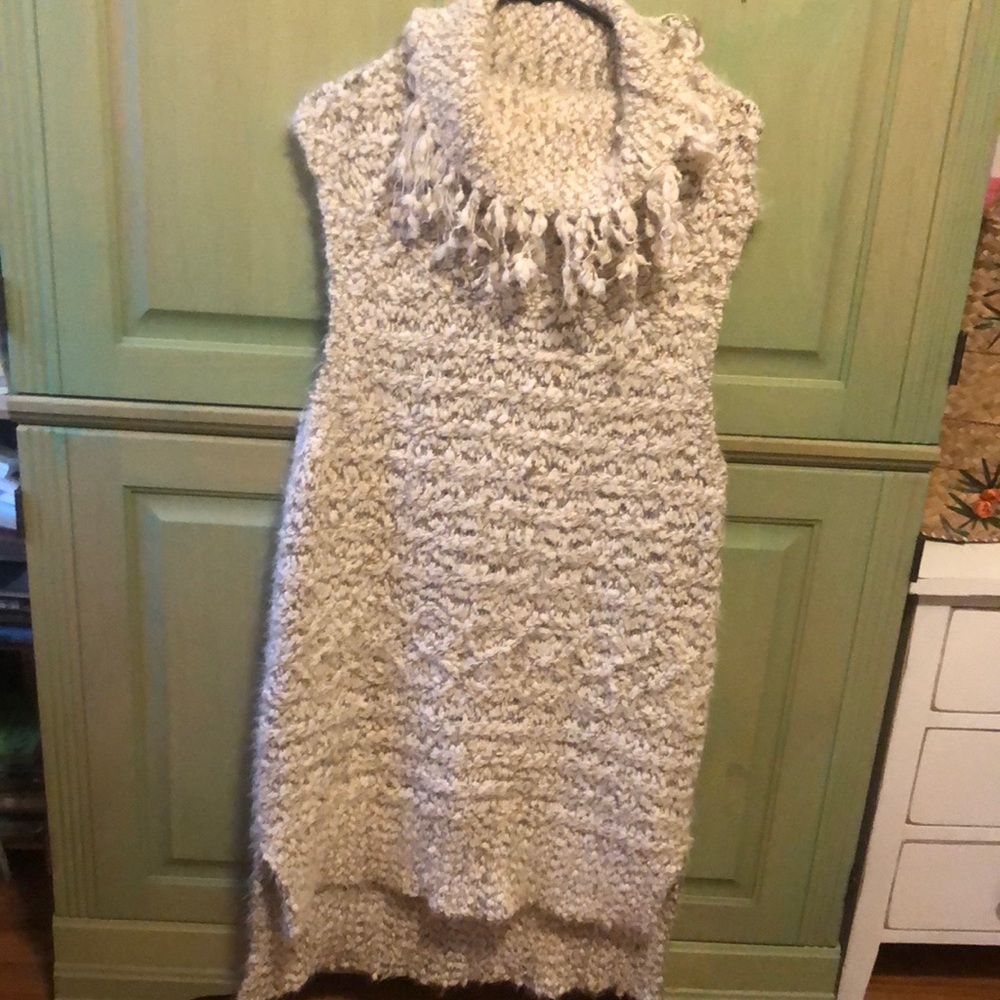 So soft knit dress cowl neck sleeveless